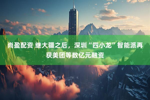 尚盈配资 继大疆之后，深圳“四小龙”智能派再获美团等数亿元融资